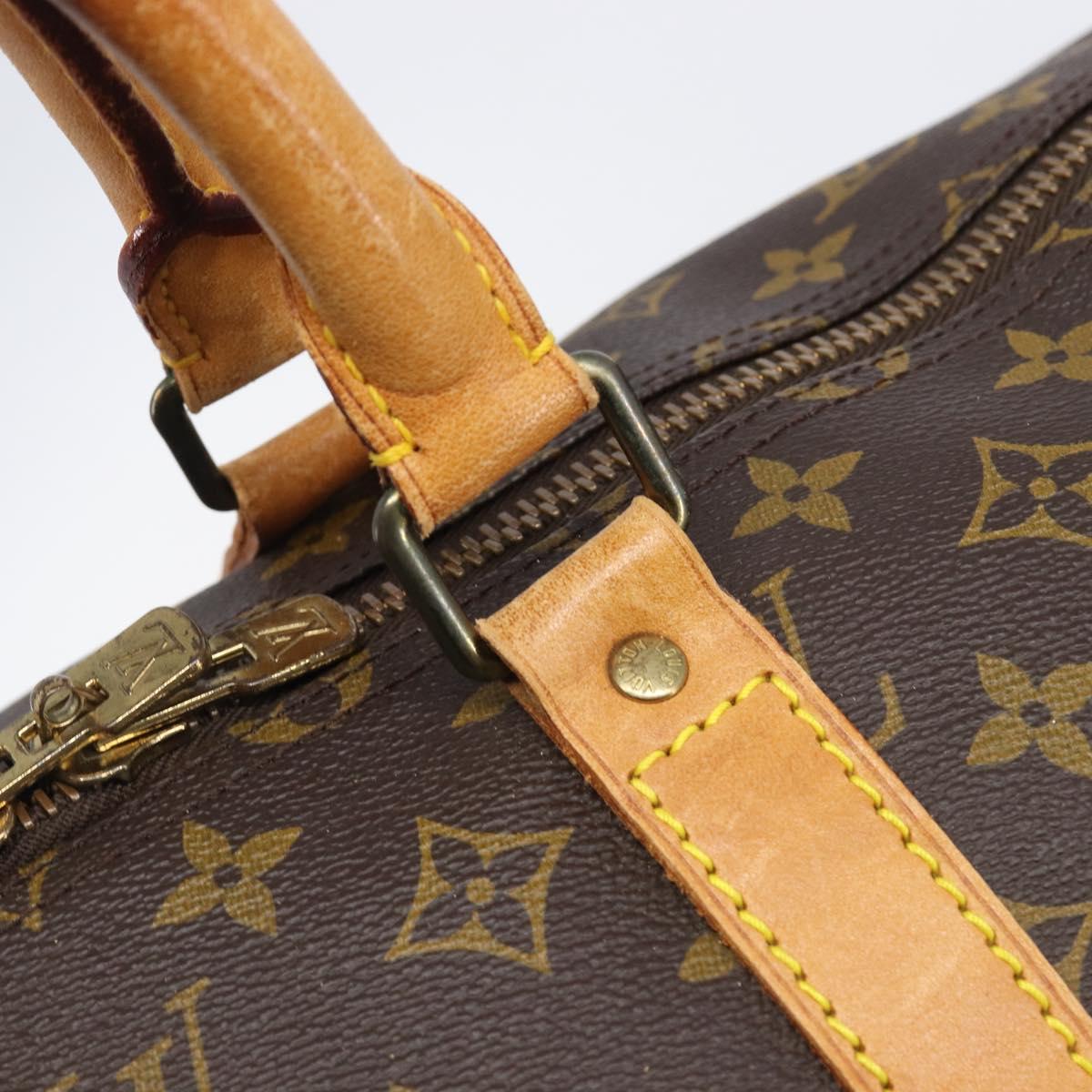 LOUIS VUITTON Monogram Keepall 55 Boston Bag M41424 LV Auth 205172