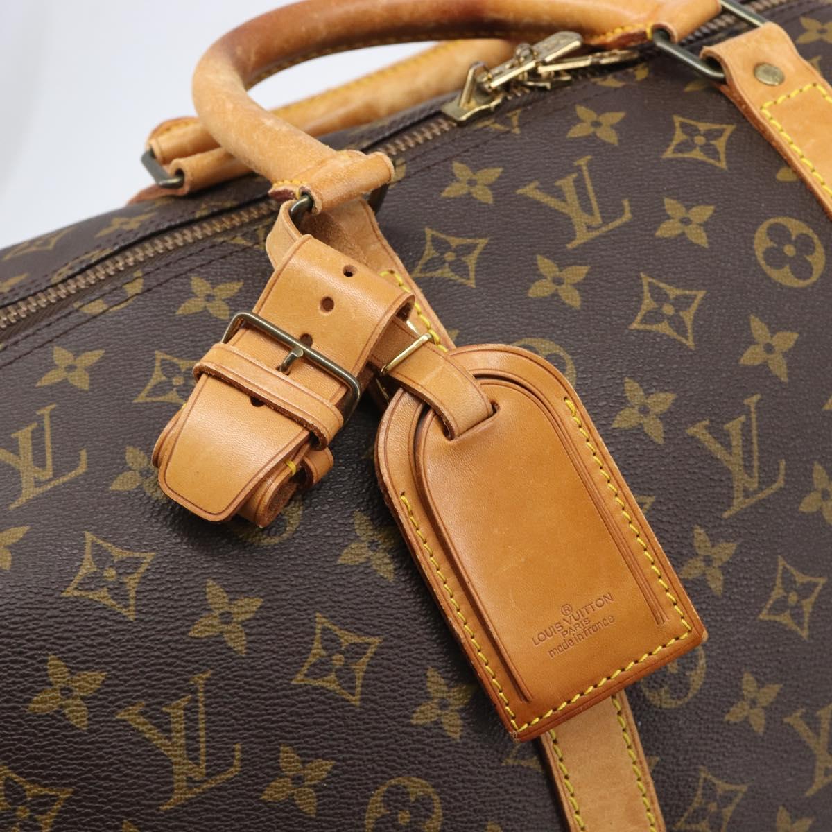 LOUIS VUITTON Monogram Keepall 55 Boston Bag M41424 LV Auth 205172