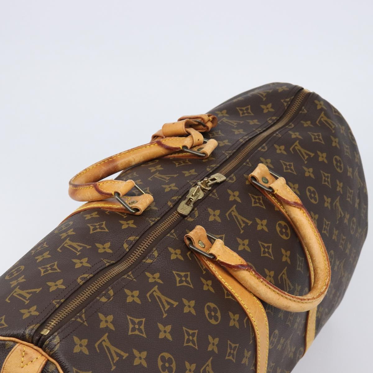 LOUIS VUITTON Monogram Keepall 55 Boston Bag M41424 LV Auth 205172