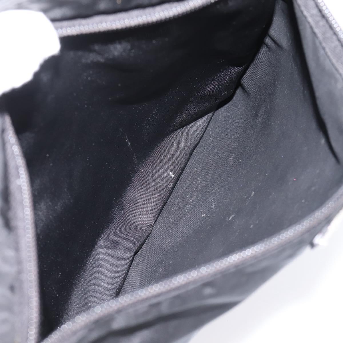 PRADA Shoulder Bag Nylon Black Silver Auth 205175A