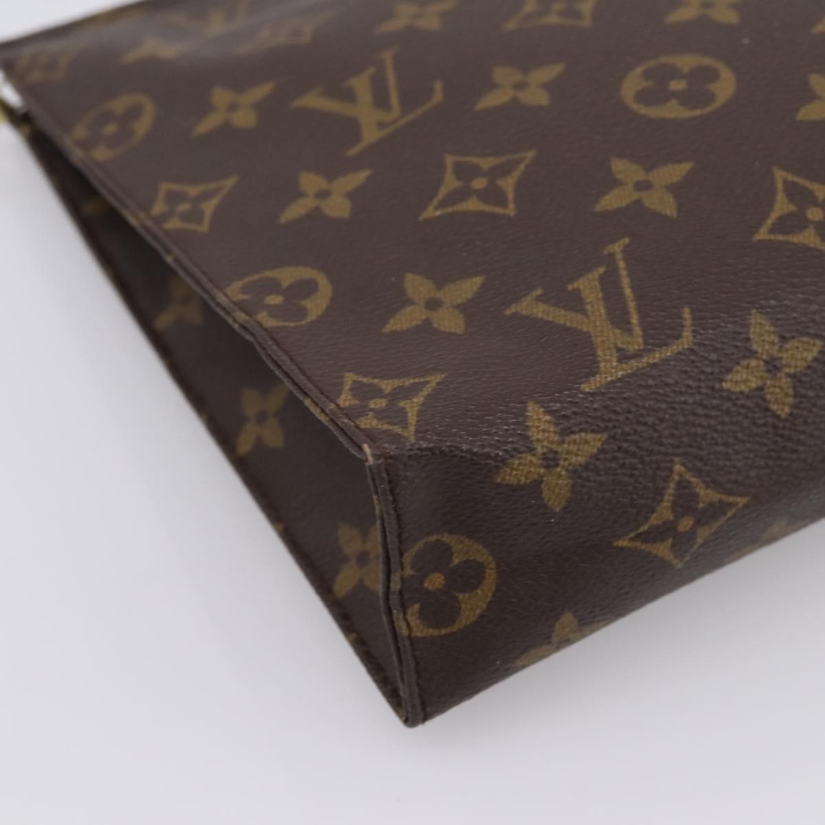 LOUIS VUITTON Monogram Poche Toilette 26 Pouch M47542 LV Auth 205180