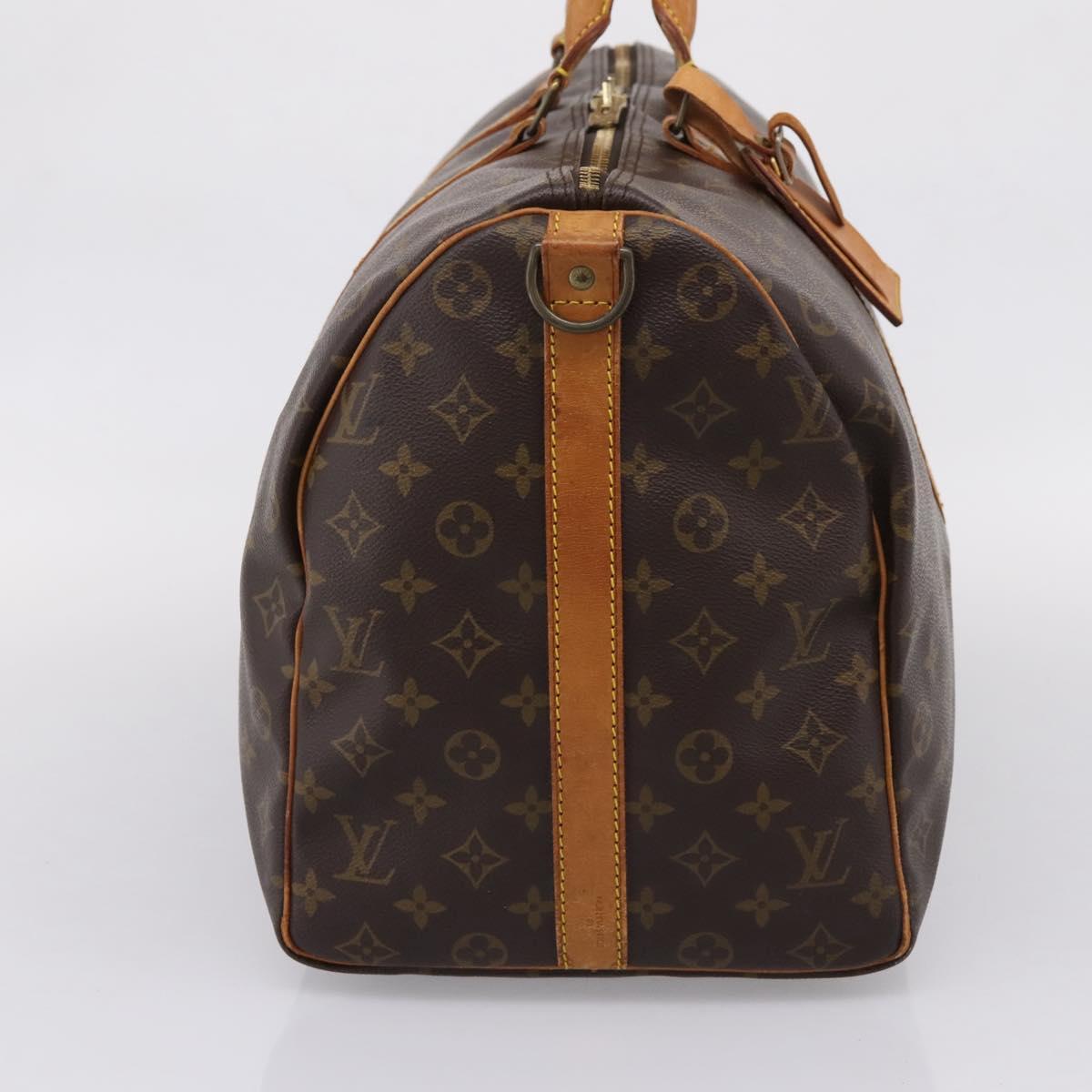 LOUIS VUITTON Monogram Keepall Bandouliere 50 Boston Bag M41416 LV Auth 205183
