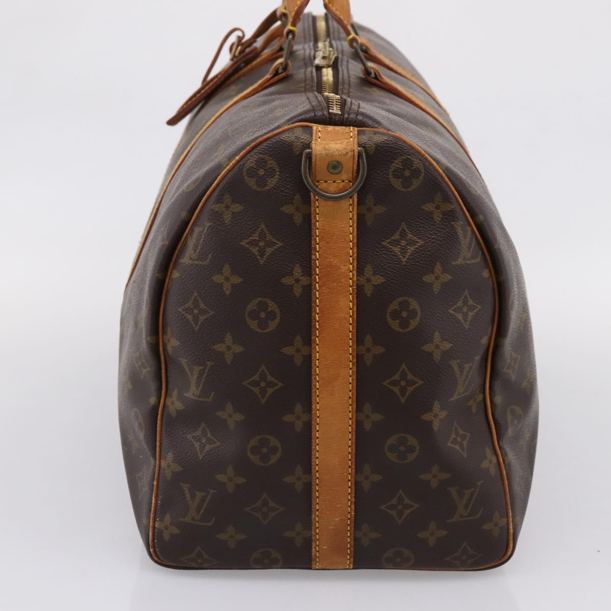 LOUIS VUITTON Monogram Keepall Bandouliere 50 Boston Bag M41416 LV Auth 205183