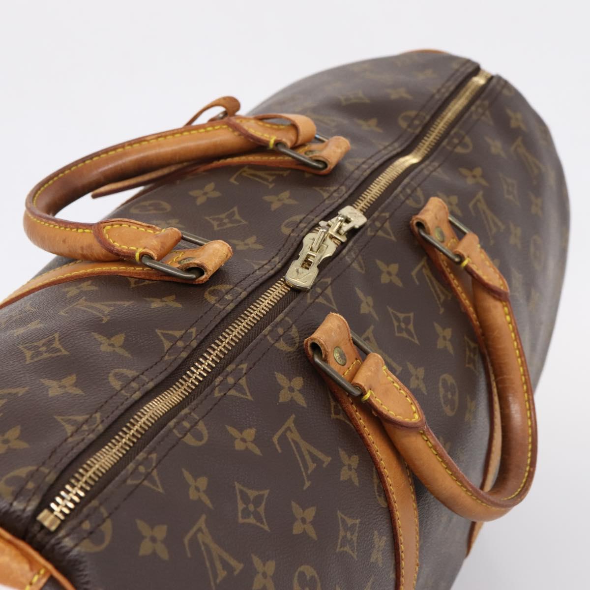 LOUIS VUITTON Monogram Keepall Bandouliere 50 Boston Bag M41416 LV Auth 205183