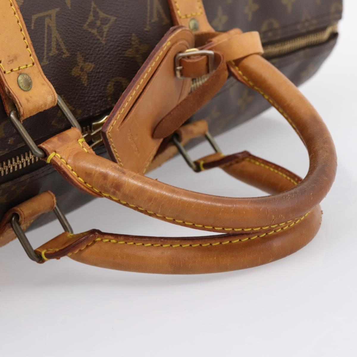 LOUIS VUITTON Monogram Keepall Bandouliere 50 Boston Bag M41416 LV Auth 205183