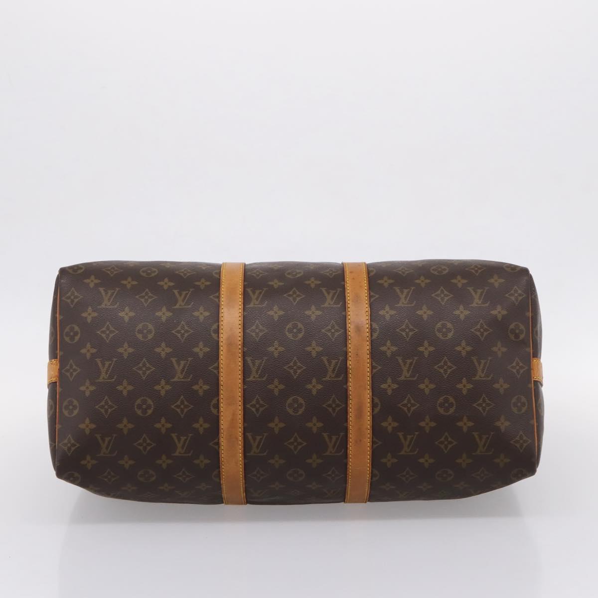 LOUIS VUITTON Monogram Keepall Bandouliere 50 Boston Bag M41416 LV Auth 205183