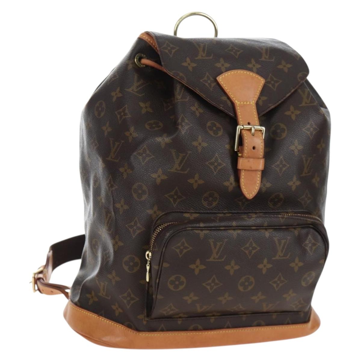 LOUIS VUITTON Monogram Montsouris GM Backpack M51135 LV Auth 205184V