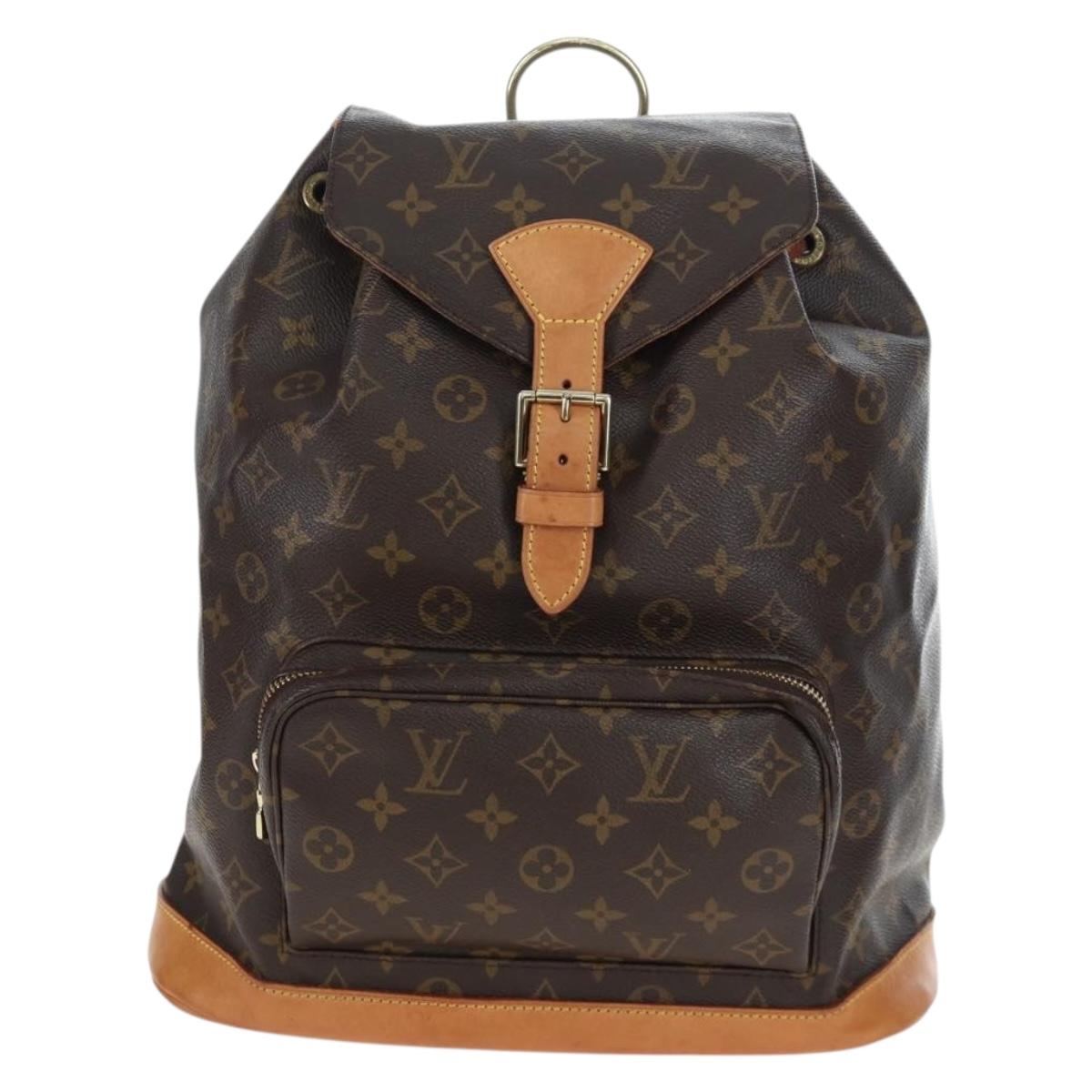 LOUIS VUITTON Monogram Montsouris GM Backpack M51135 LV Auth 205184V
