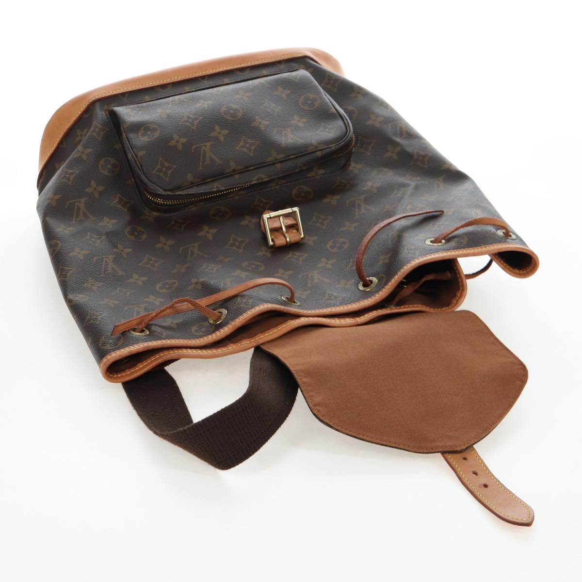 LOUIS VUITTON Monogram Montsouris GM Backpack M51135 LV Auth 205184V