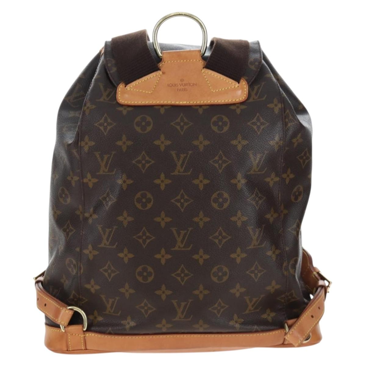 LOUIS VUITTON Monogram Montsouris GM Backpack M51135 LV Auth 205184V