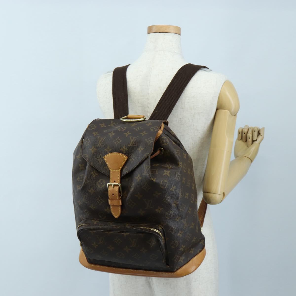 LOUIS VUITTON Monogram Montsouris GM Backpack M51135 LV Auth 205184V