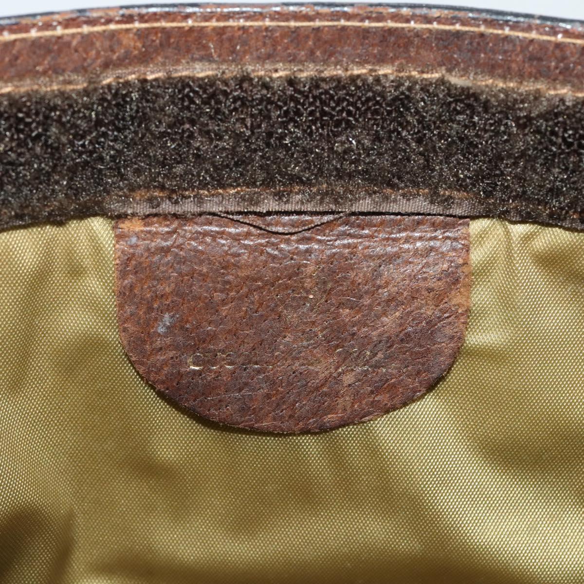 GUCCI GG Supreme Web Sherry Line Clutch Bag PVC Beige Auth 205187