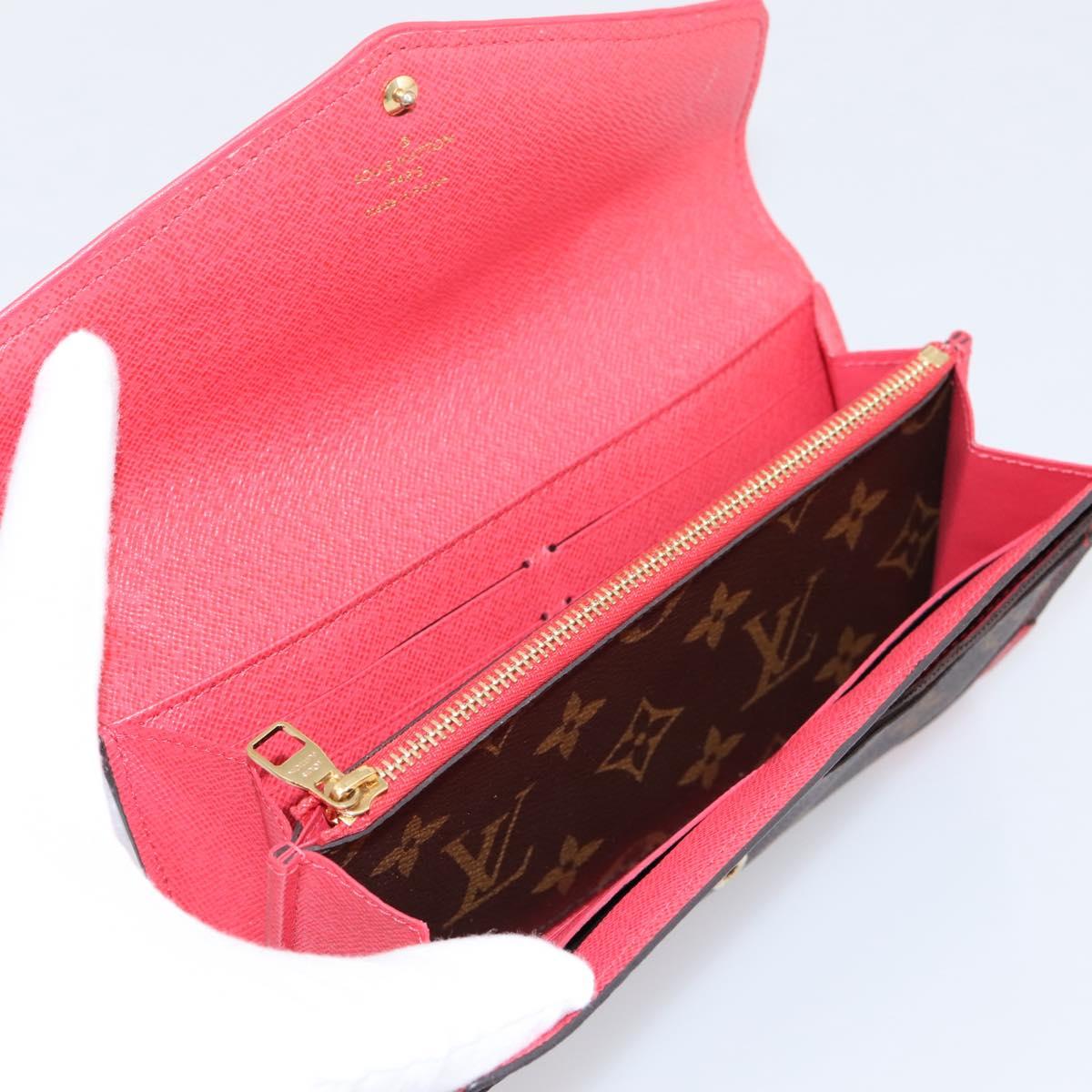 LOUIS VUITTON Monogram Portefeiulle Sarah Retiro Poppy Petal M41951 Auth 205201M