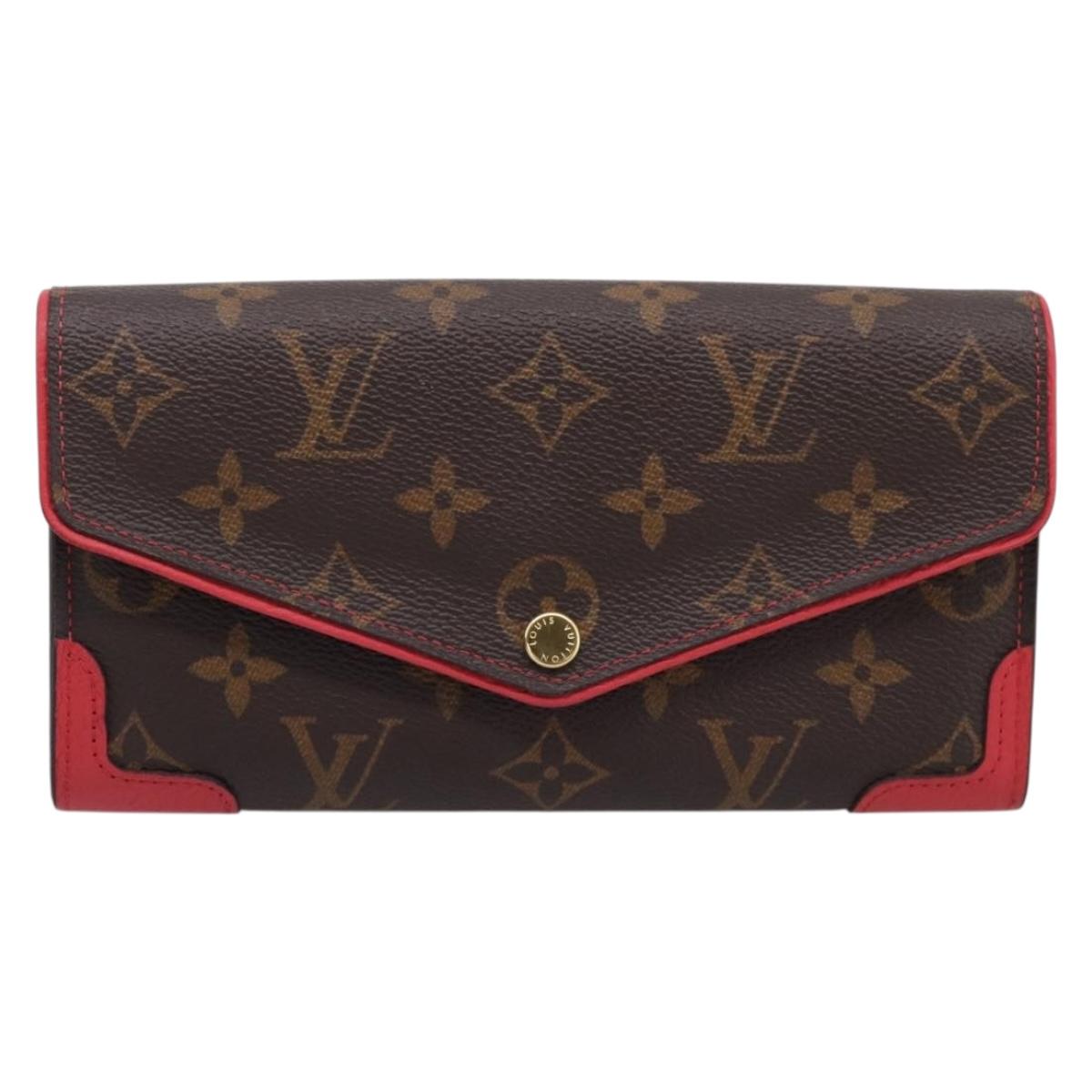LOUIS VUITTON Monogram Portefeiulle Sarah Retiro Poppy Petal M41951 Auth 205201M