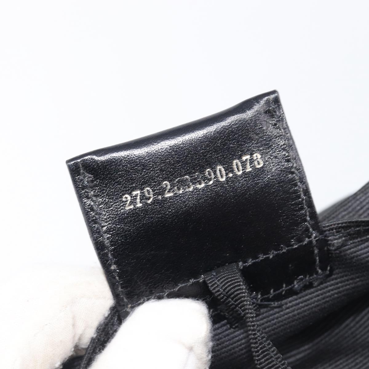FENDI Backpack Nylon Black Gold Auth 205202A