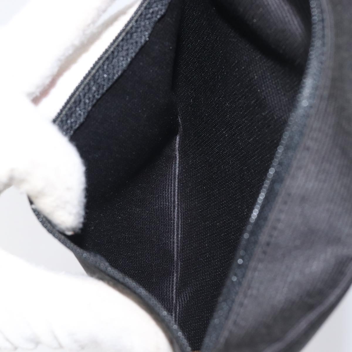 FENDI Backpack Nylon Black Gold Auth 205202A