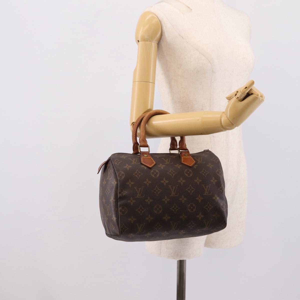 LOUIS VUITTON Monogram Speedy 25 Hand Bag M41528 LV Auth 205208