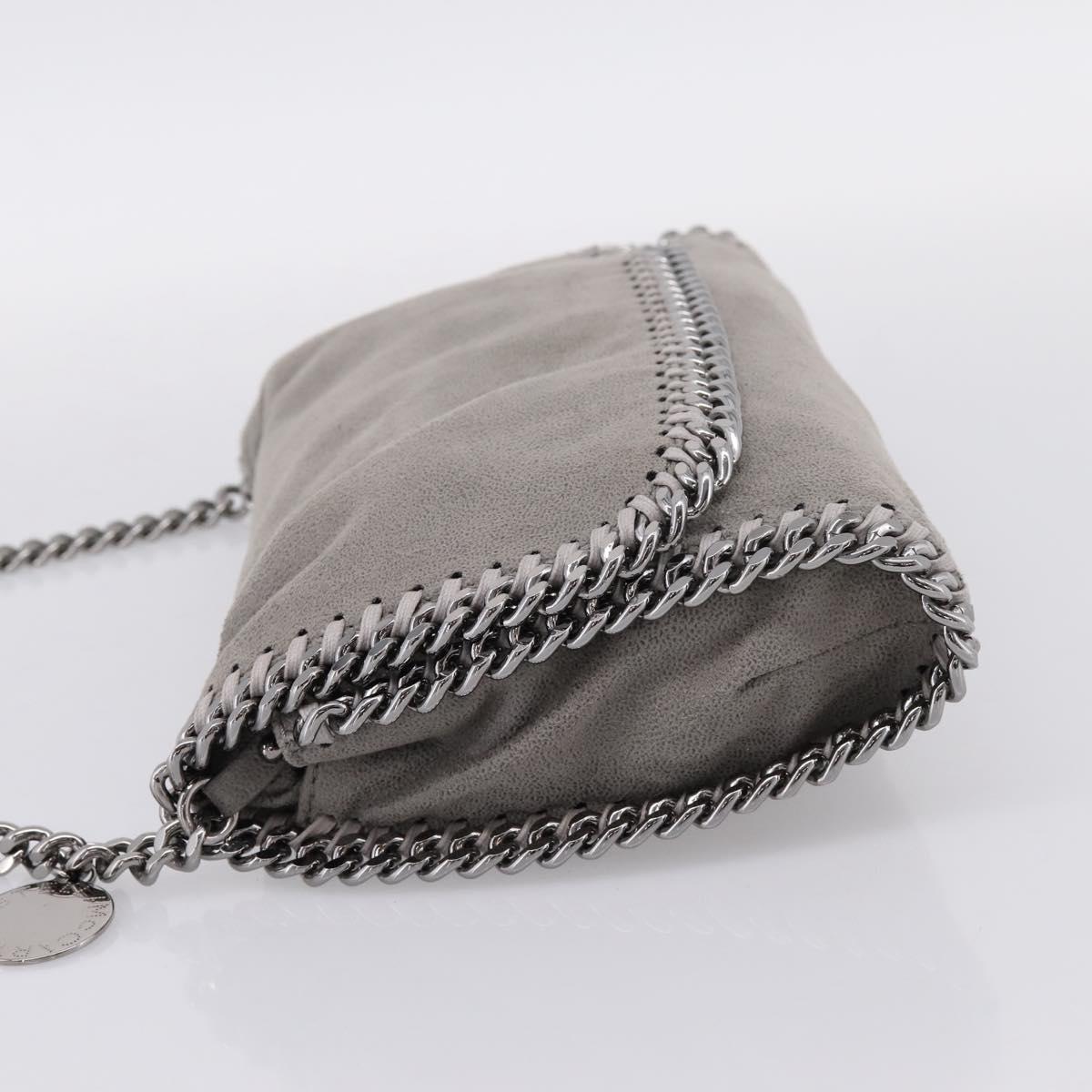 Stella McCartney Falabella Chain Bag Polyester Gray Silver 245791 Auth 205209A