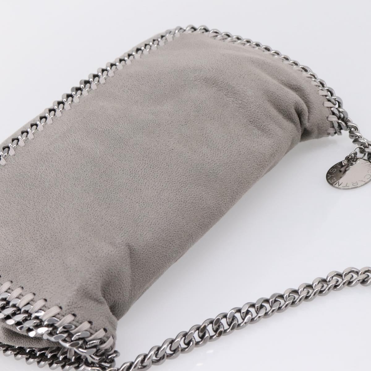 Stella McCartney Falabella Chain Bag Polyester Gray Silver 245791 Auth 205209A