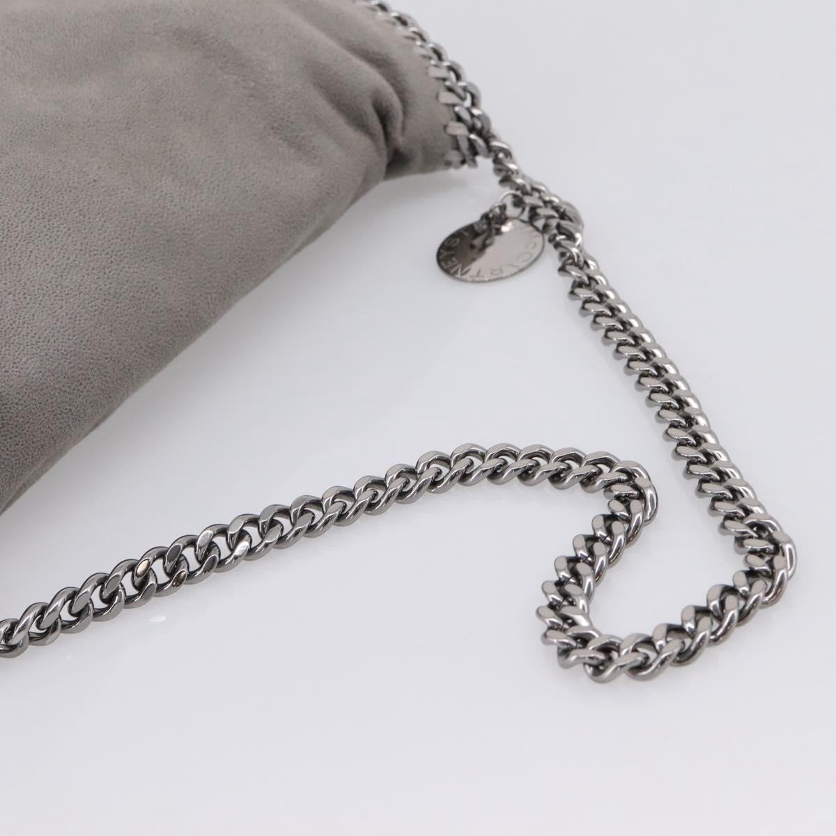 Stella McCartney Falabella Chain Bag Polyester Gray Silver 245791 Auth 205209A
