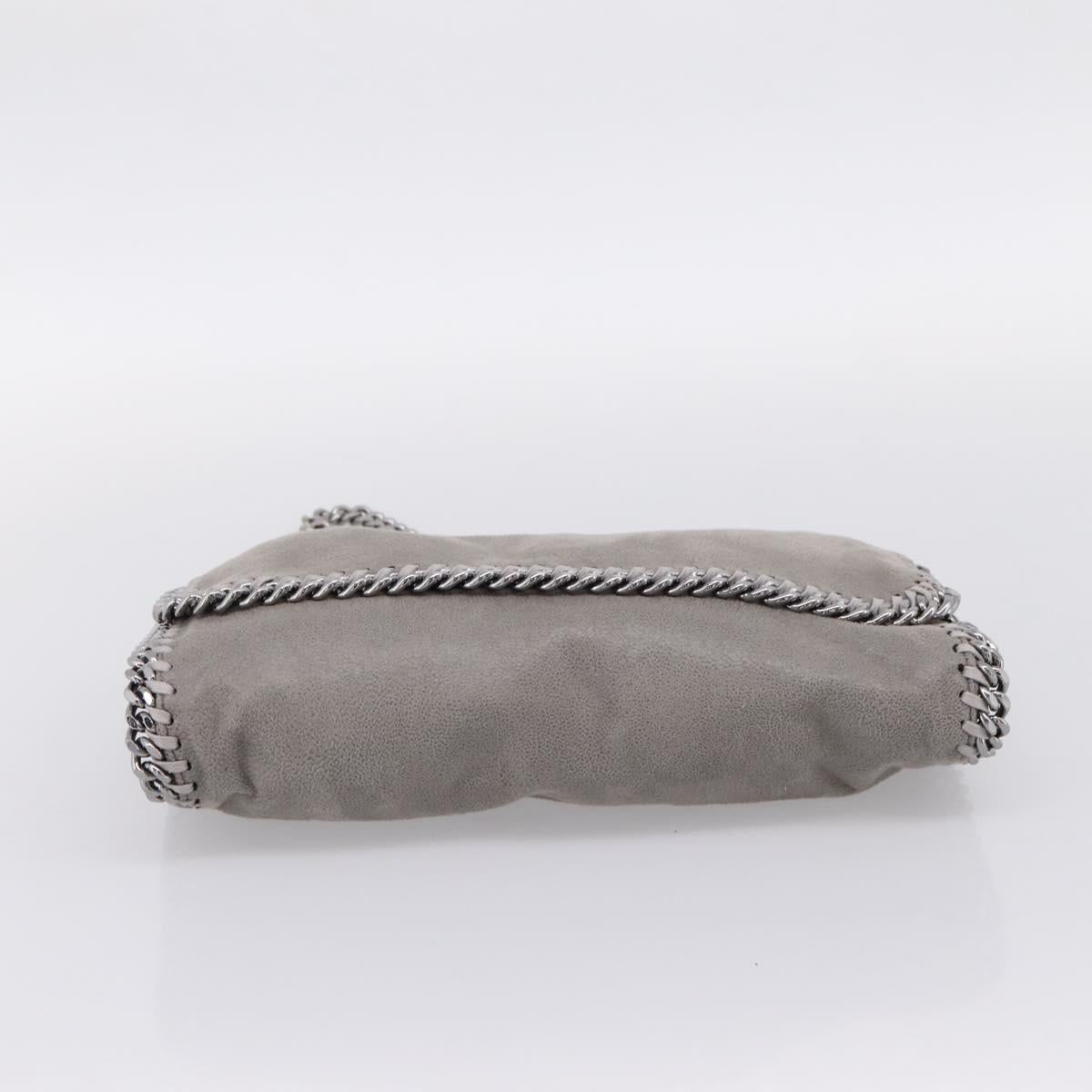 Stella McCartney Falabella Chain Bag Polyester Gray Silver 245791 Auth 205209A