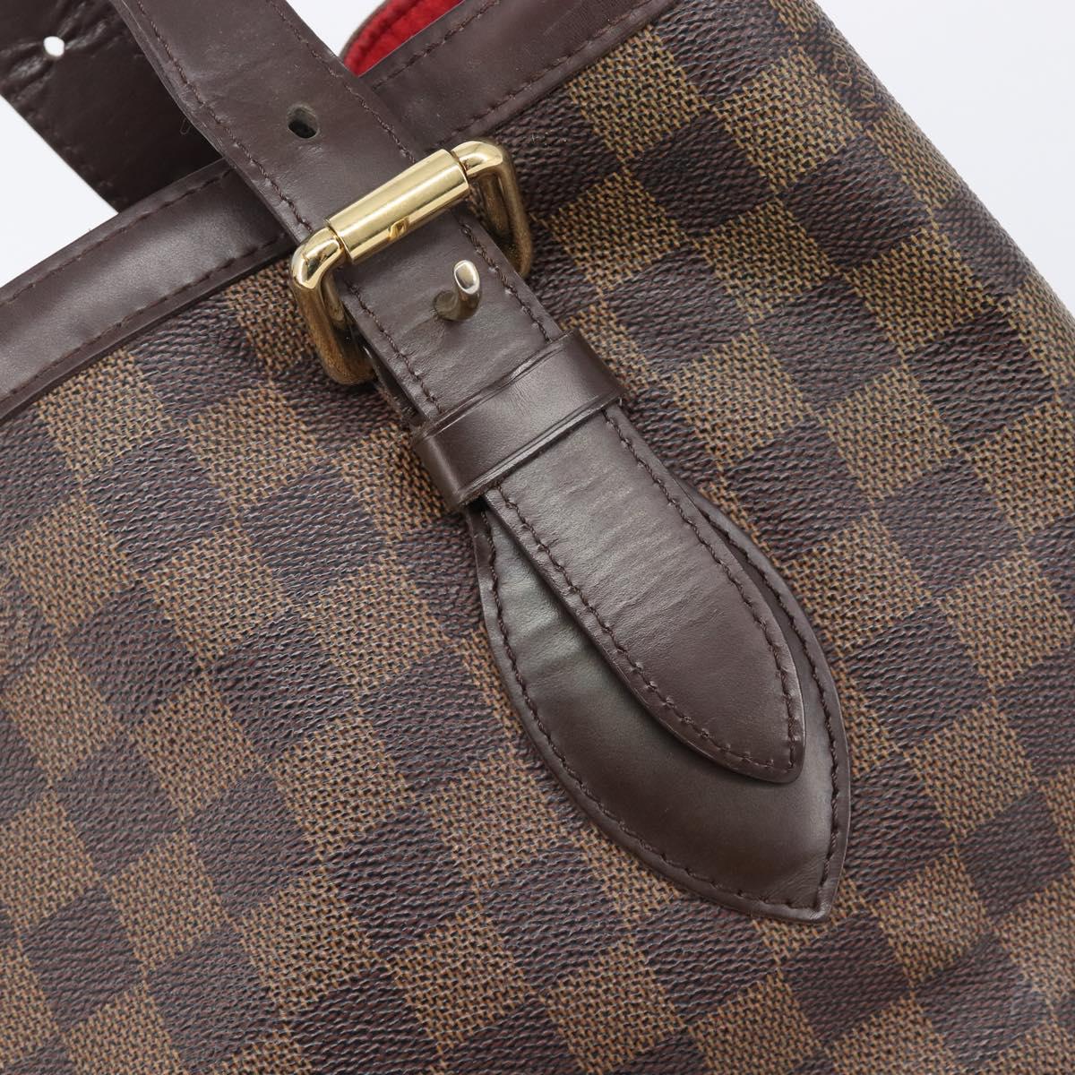 LOUIS VUITTON Damier Ebene Hampstead MM Tote Bag N51204 LV Auth 205214