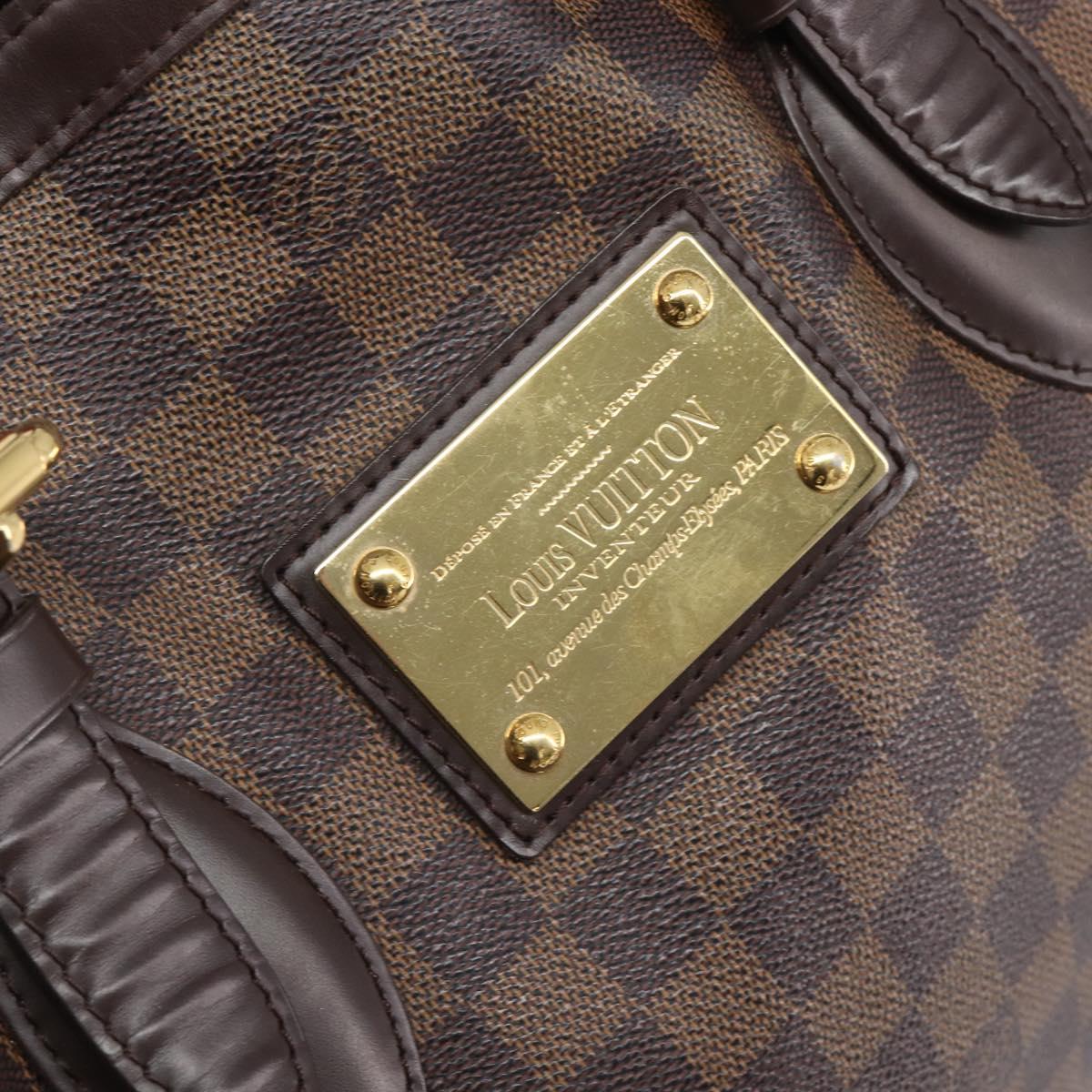 LOUIS VUITTON Damier Ebene Hampstead MM Tote Bag N51204 LV Auth 205214
