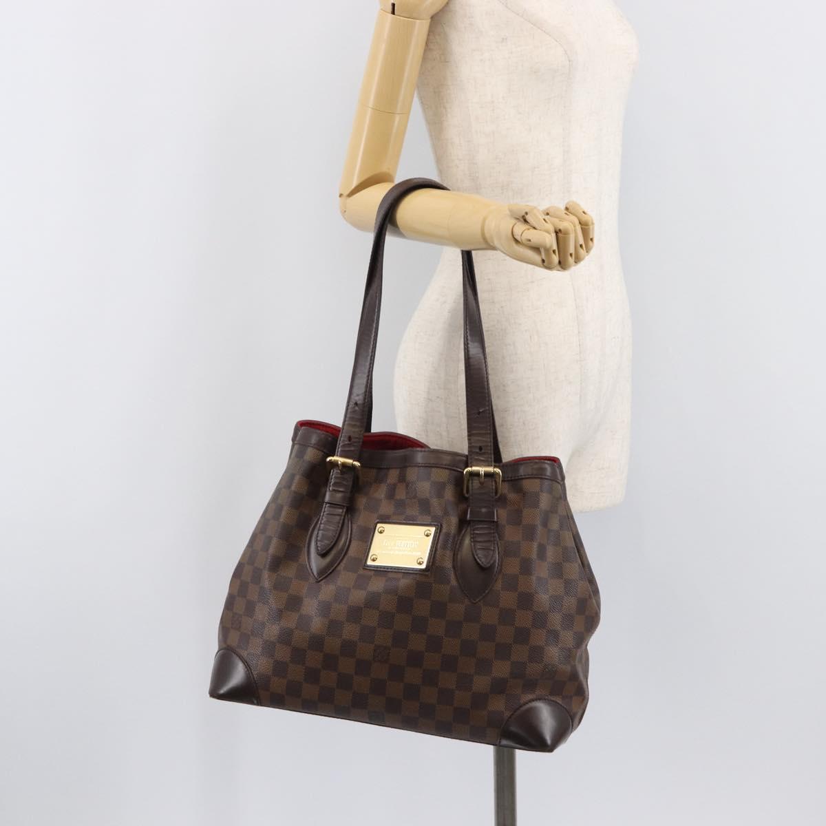 LOUIS VUITTON Damier Ebene Hampstead MM Tote Bag N51204 LV Auth 205214