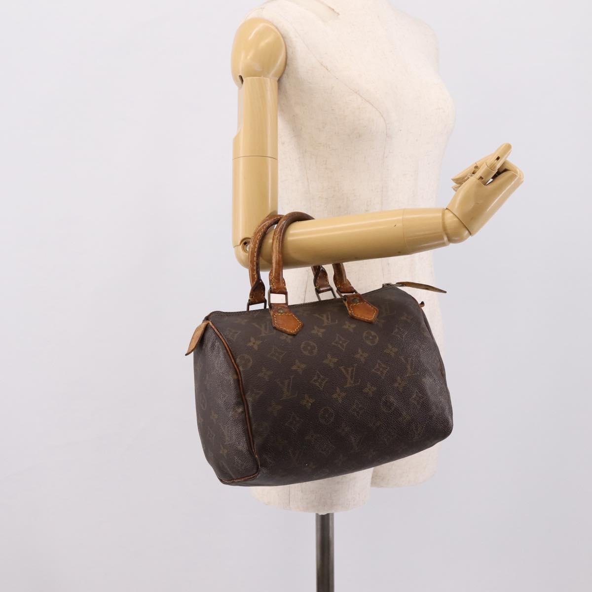 LOUIS VUITTON Monogram Speedy 25 Hand Bag M41528 LV Auth 205221