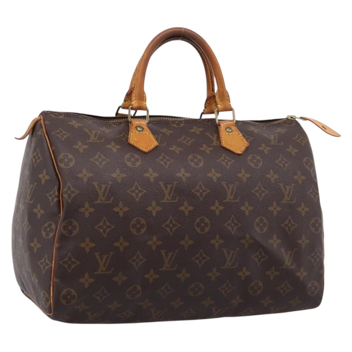 LOUIS VUITTON Monogram Speedy 35 Hand Bag M41524 LV Auth 205222