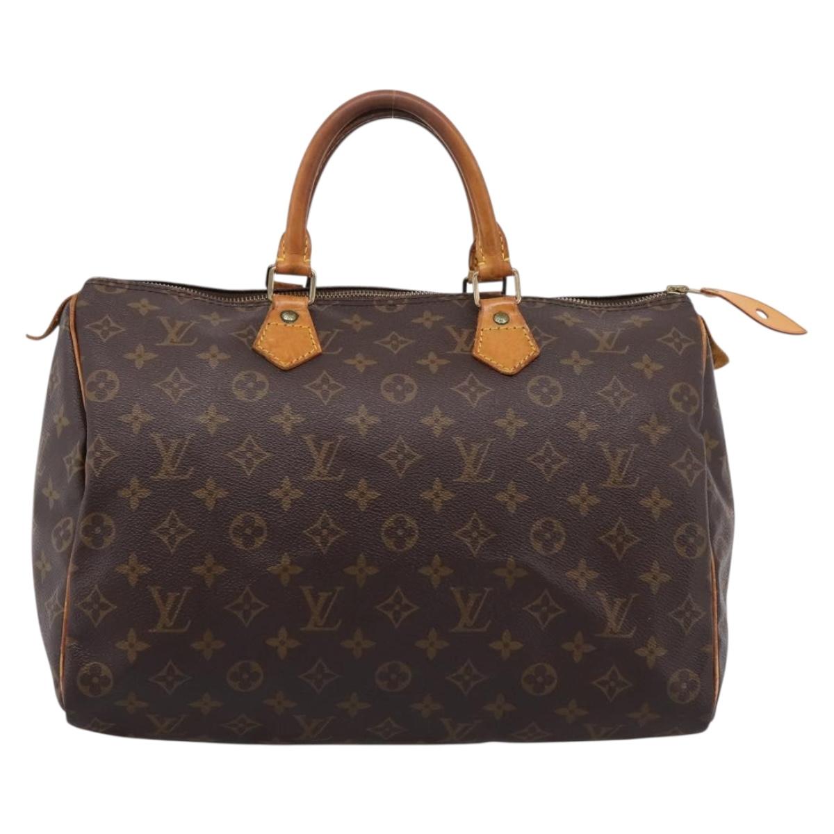LOUIS VUITTON Monogram Speedy 35 Hand Bag M41524 LV Auth 205222