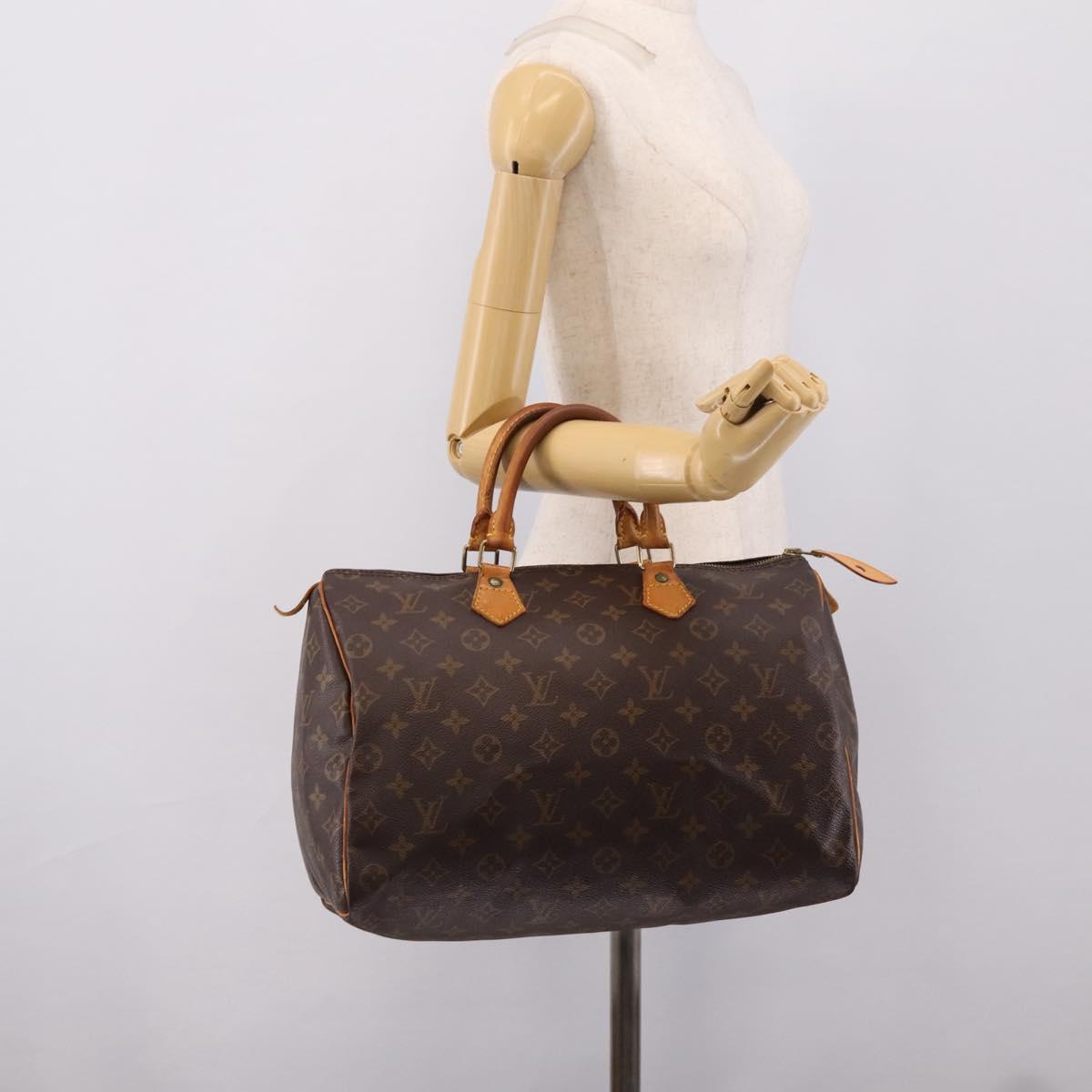 LOUIS VUITTON Monogram Speedy 35 Hand Bag M41524 LV Auth 205222