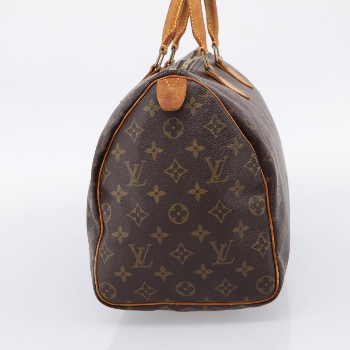 LOUIS VUITTON Monogram Speedy 35 Hand Bag M41524 LV Auth 205222