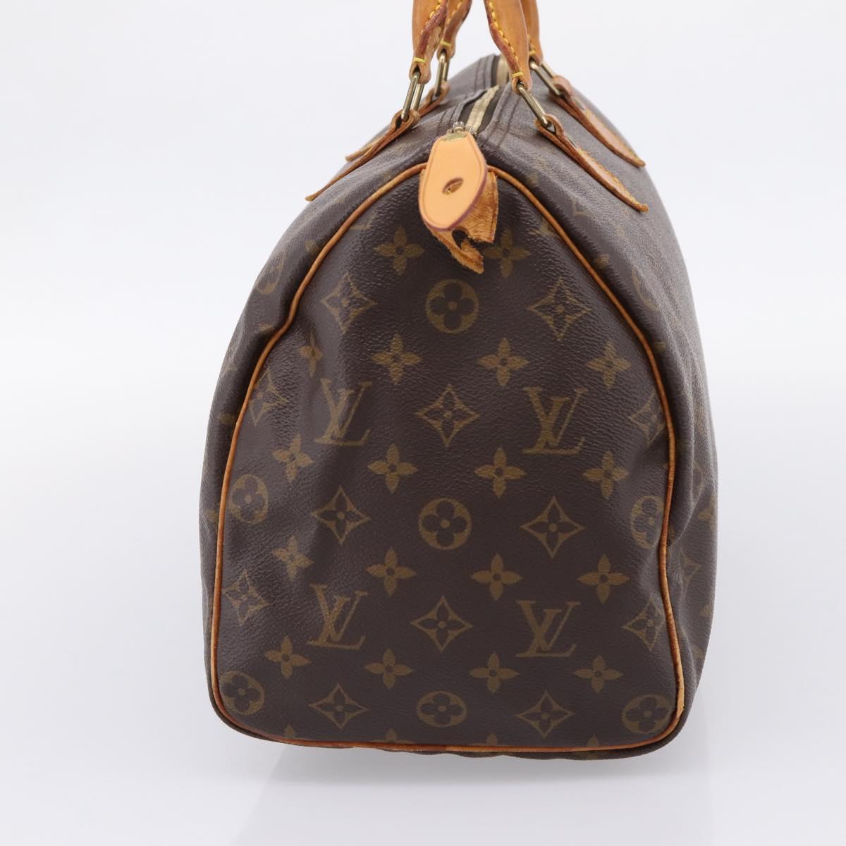 LOUIS VUITTON Monogram Speedy 35 Hand Bag M41524 LV Auth 205222
