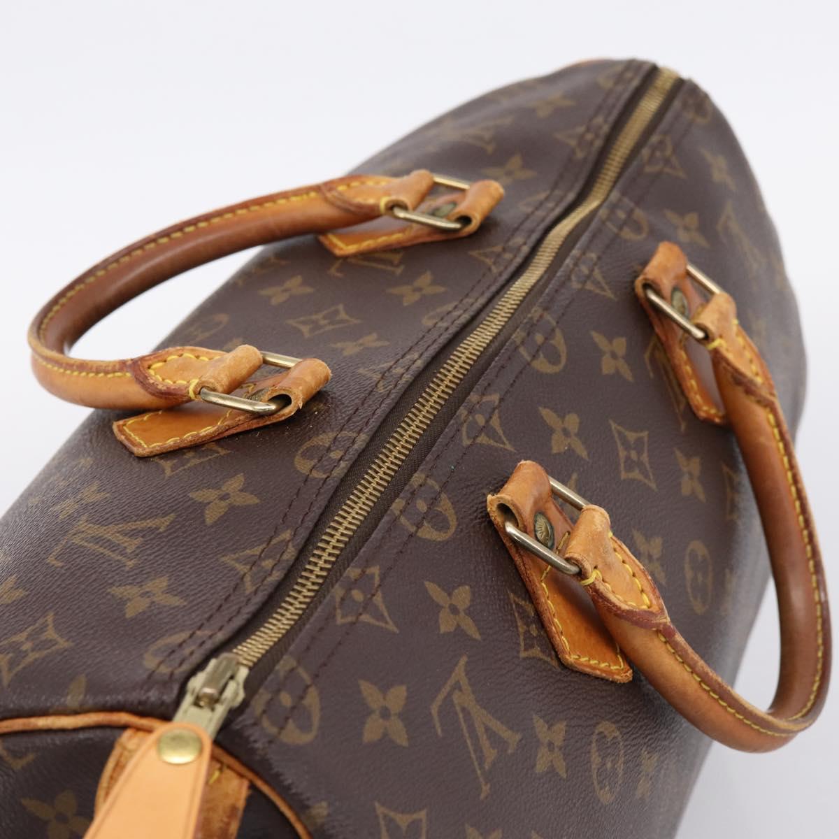 LOUIS VUITTON Monogram Speedy 35 Hand Bag M41524 LV Auth 205222