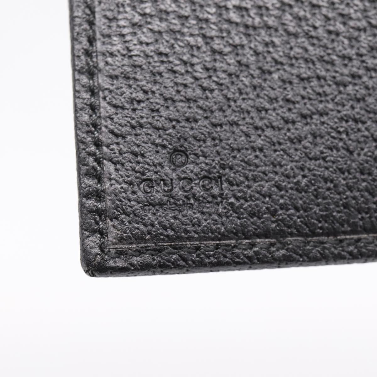 GUCCI GG Canvas Bifold Wallet Black Silver 146195 Auth 205241V