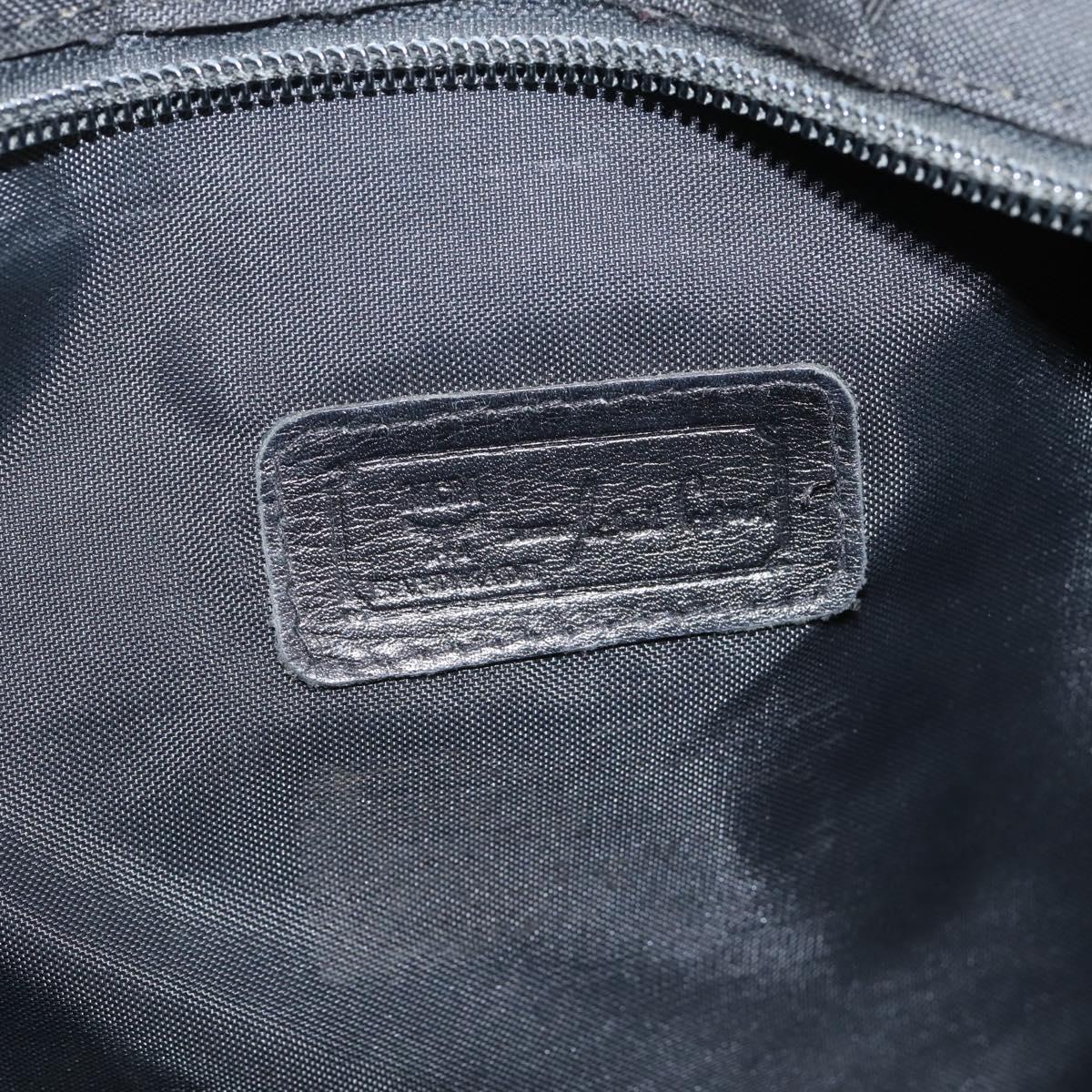 MCM Logogram Vicetos Tote Bag PVC Black Gold Auth 205249