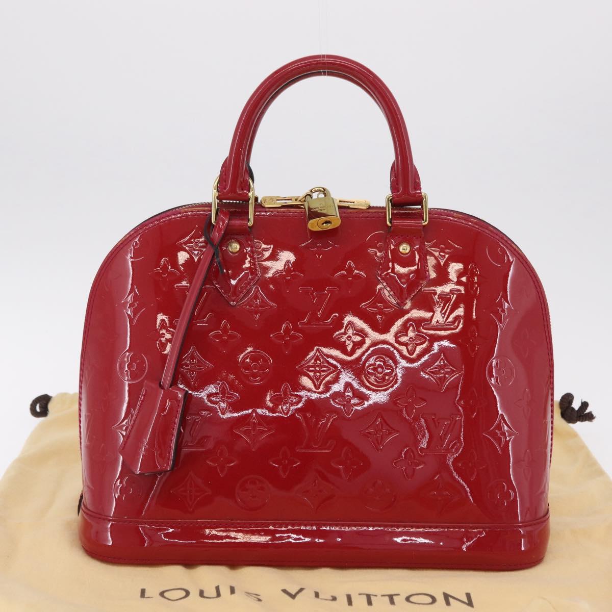 LOUIS VUITTON Monogram Vernis Alma PM Bag Rose Andian M91770 LV Auth 205266V
