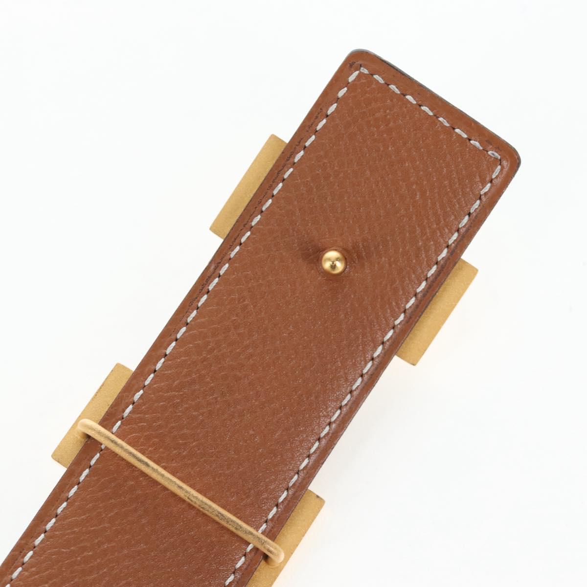 HERMES Constance H belt Belt Leather 65 Black Auth 205267M
