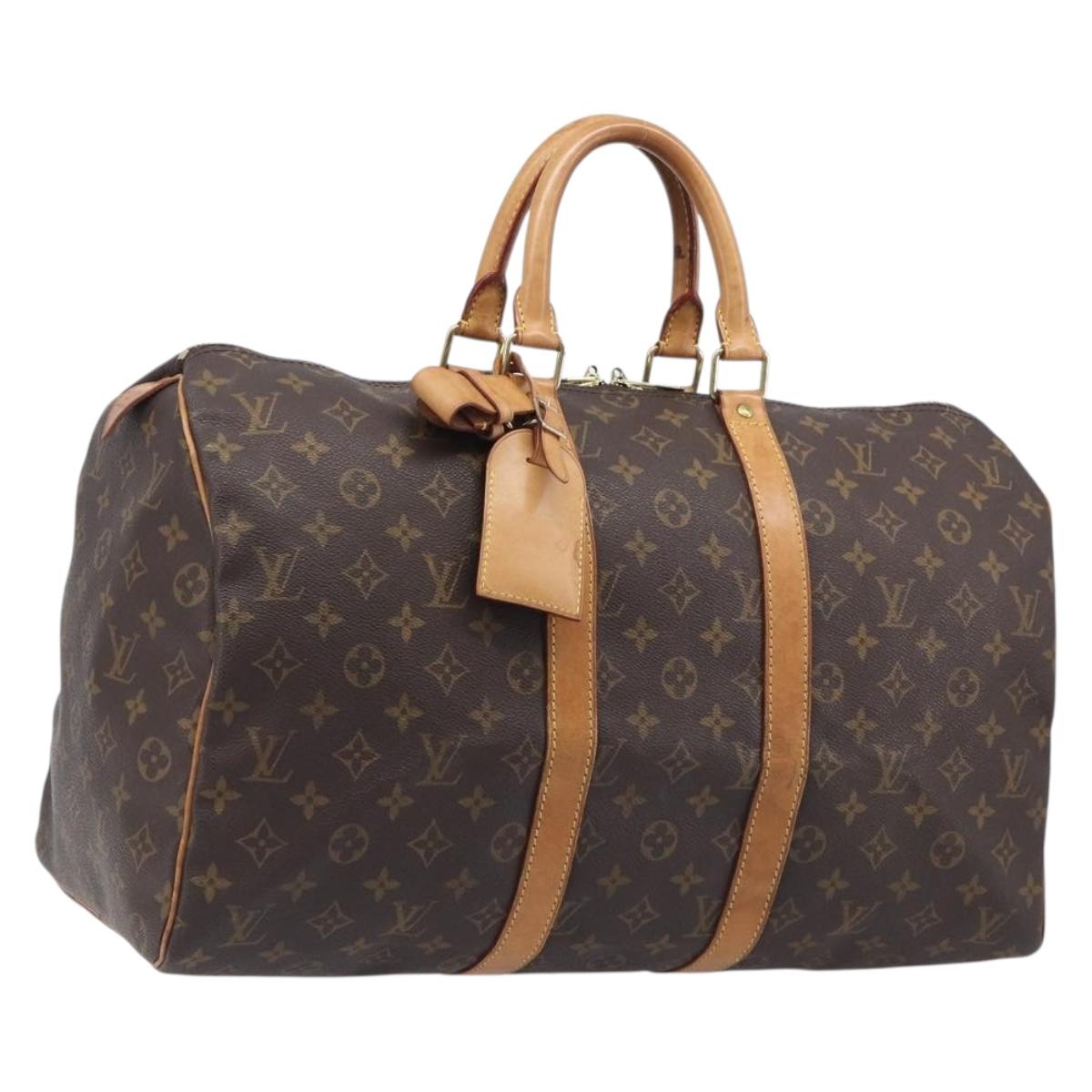 LOUIS VUITTON Monogram Keepall 45 Boston Bag M41428 LV Auth 205272A