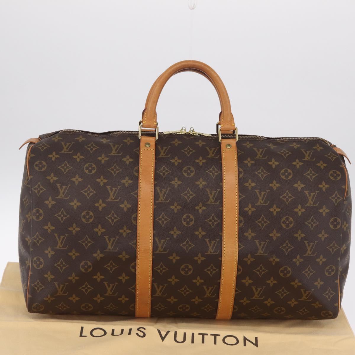 LOUIS VUITTON Monogram Keepall 50 Boston Bag M41426 LV Auth 205273V