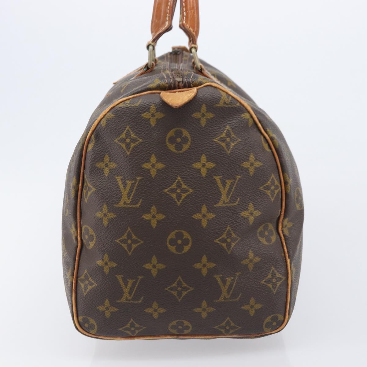 LOUIS VUITTON Monogram Speedy 35 Hand Bag M41524 LV Auth 205275