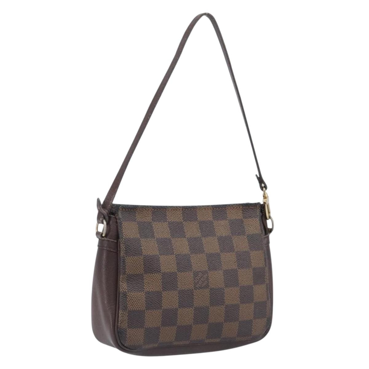 LOUIS VUITTON Damier Ebene Trousse Makeup Pouch N51982 LV Auth 205283A