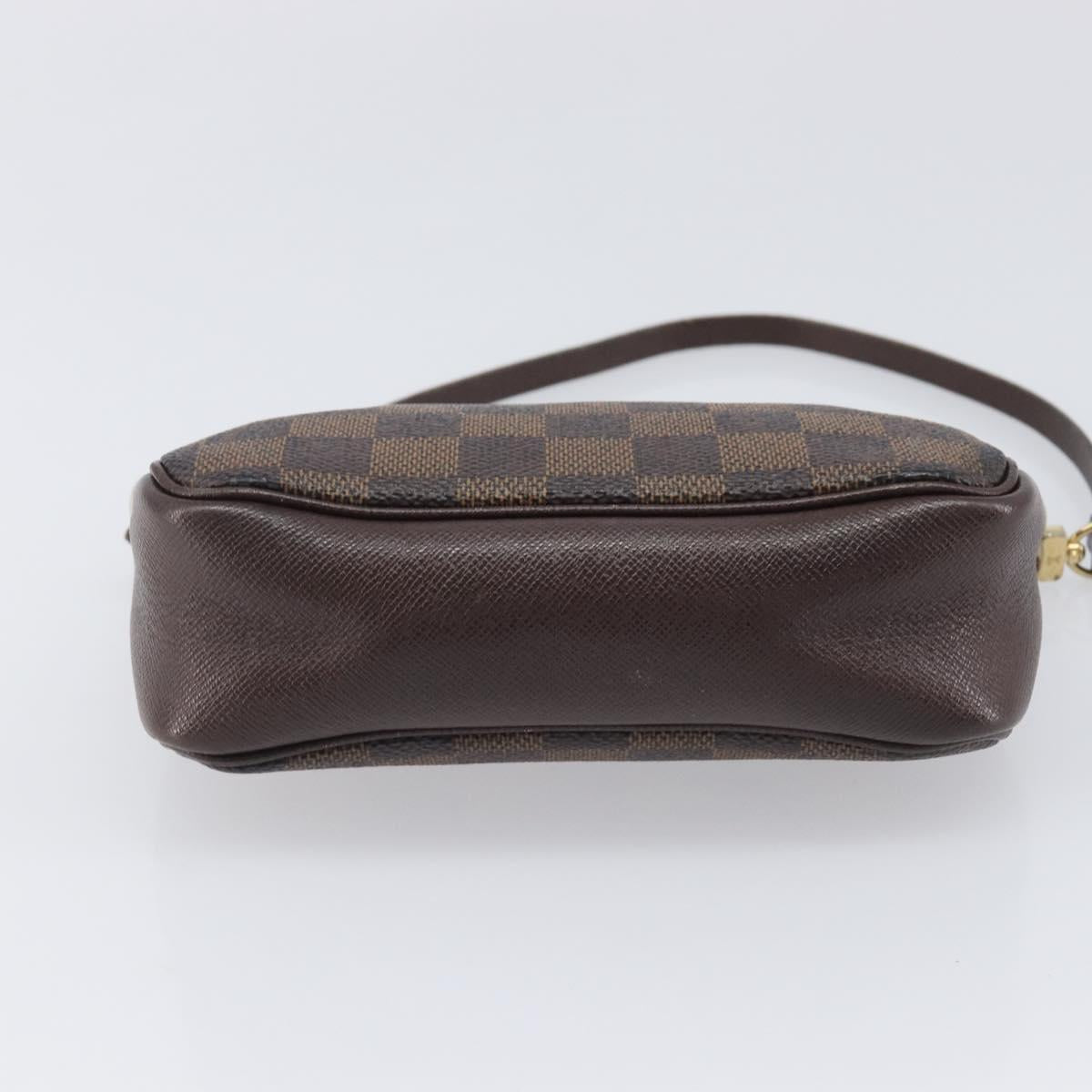 LOUIS VUITTON Damier Ebene Trousse Makeup Pouch N51982 LV Auth 205283A
