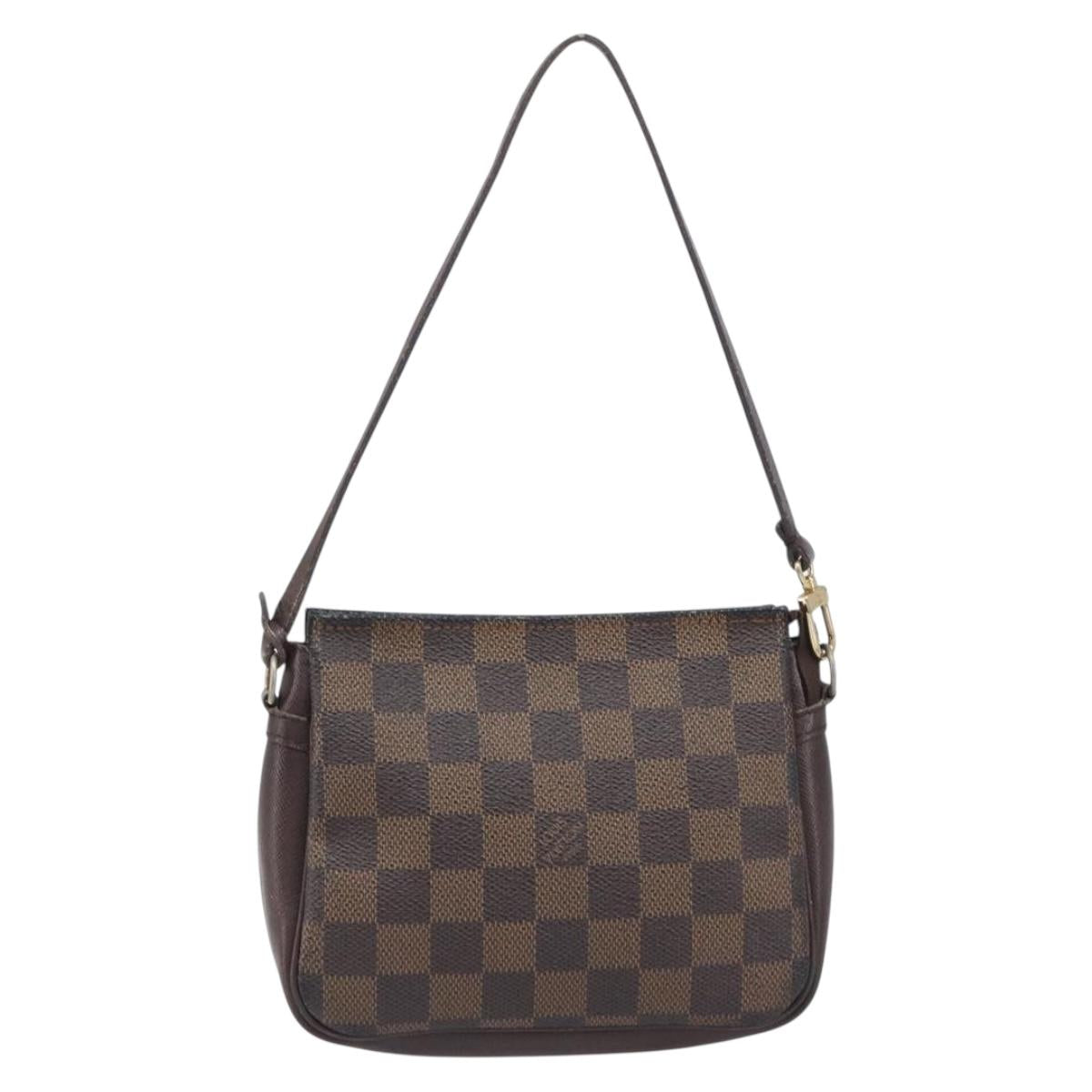LOUIS VUITTON Damier Ebene Trousse Makeup Pouch N51982 LV Auth 205283A