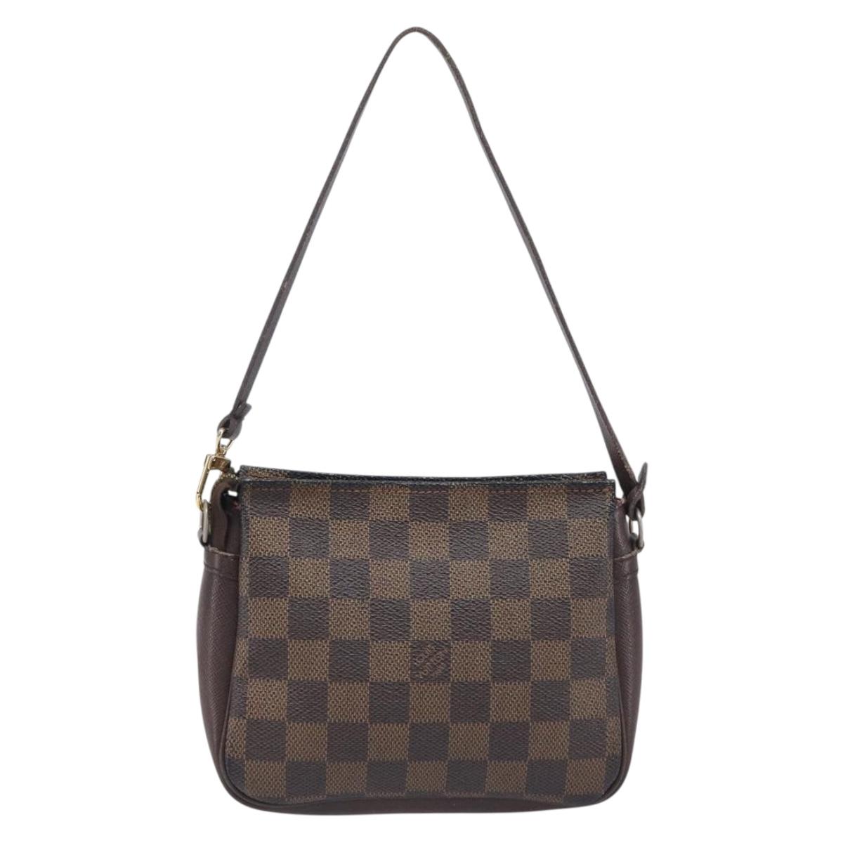 LOUIS VUITTON Damier Ebene Trousse Makeup Pouch N51982 LV Auth 205283A