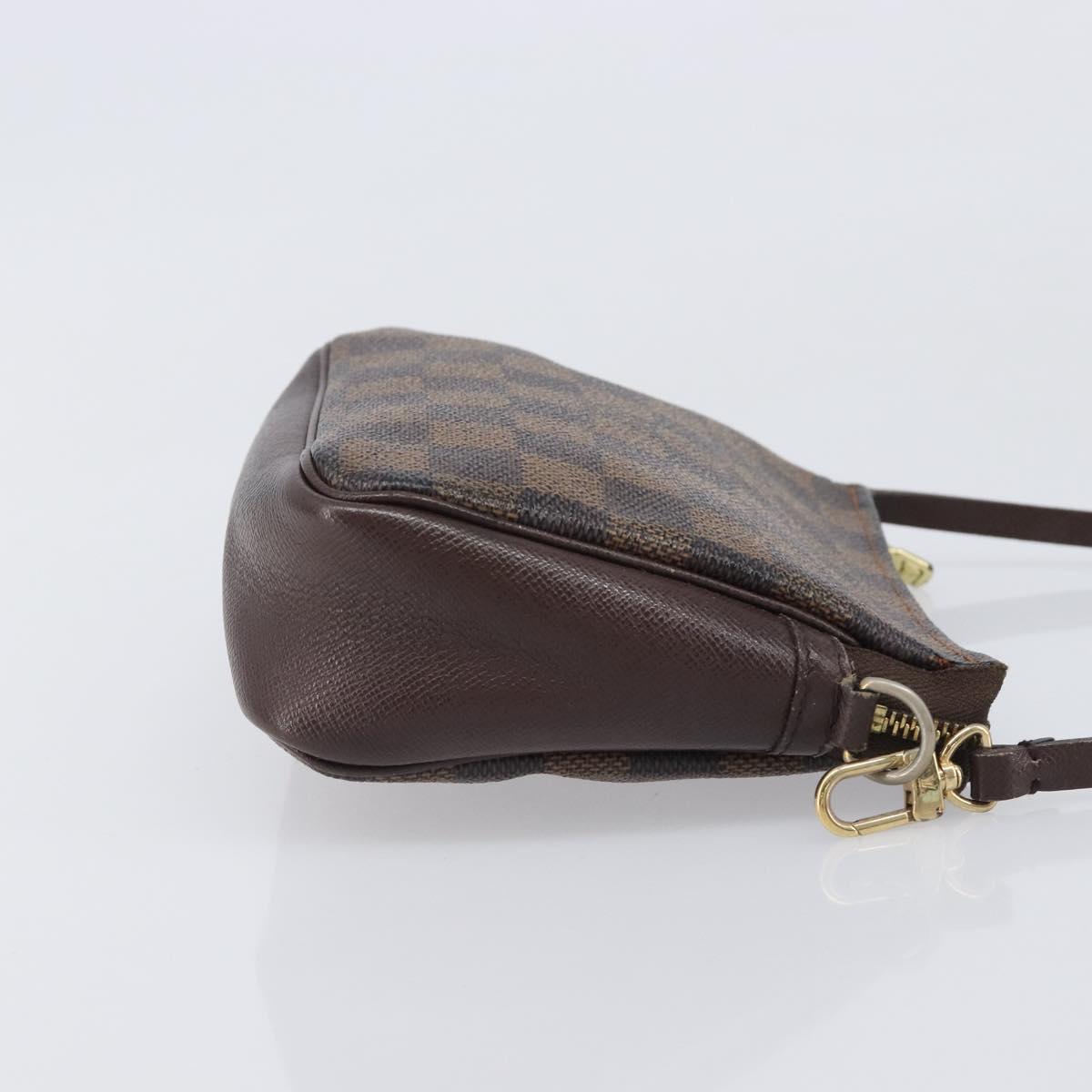 LOUIS VUITTON Damier Ebene Trousse Makeup Pouch N51982 LV Auth 205283A