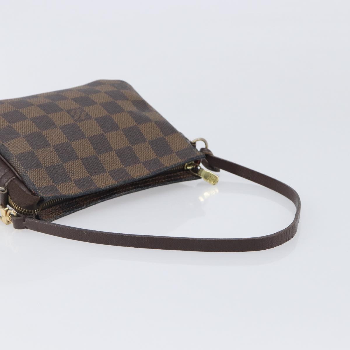 LOUIS VUITTON Damier Ebene Trousse Makeup Pouch N51982 LV Auth 205283A
