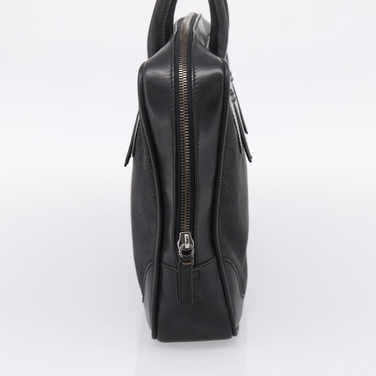GUCCI GG Supreme Tote Bag Black Silver 101666 Auth 205293