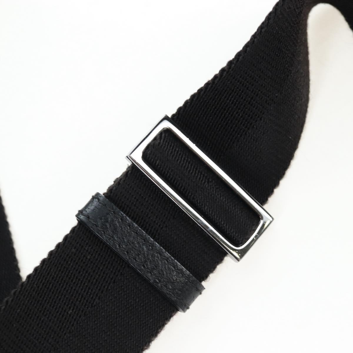 GUCCI GG Canvas Shoulder Bag Black Silver 146236 Auth 205299V